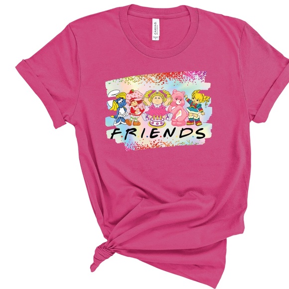 Friends 80’s Cartoon Custom T-Shirt - Picture 3 of 6